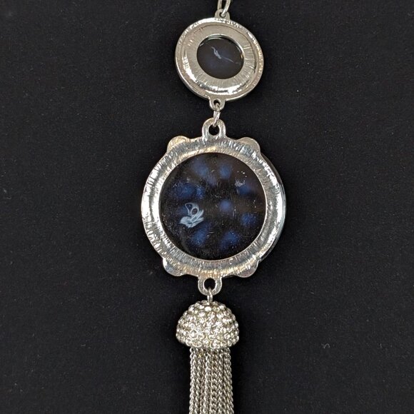 Vera Wang Blue Stone & Tassel Necklace - Picture 4 of 6